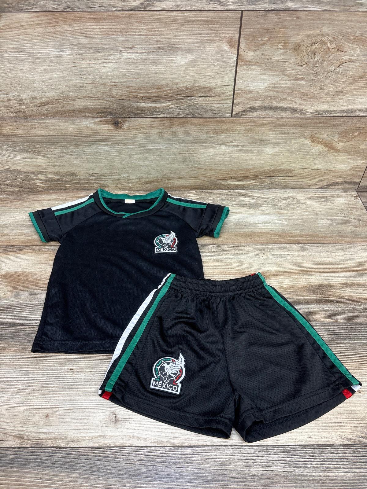 Mexico National Team 2pc Soccer Shirt & Shorts Black sz 2T
