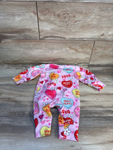 Valentine's Footless Sleeper Pink sz 0-3m
