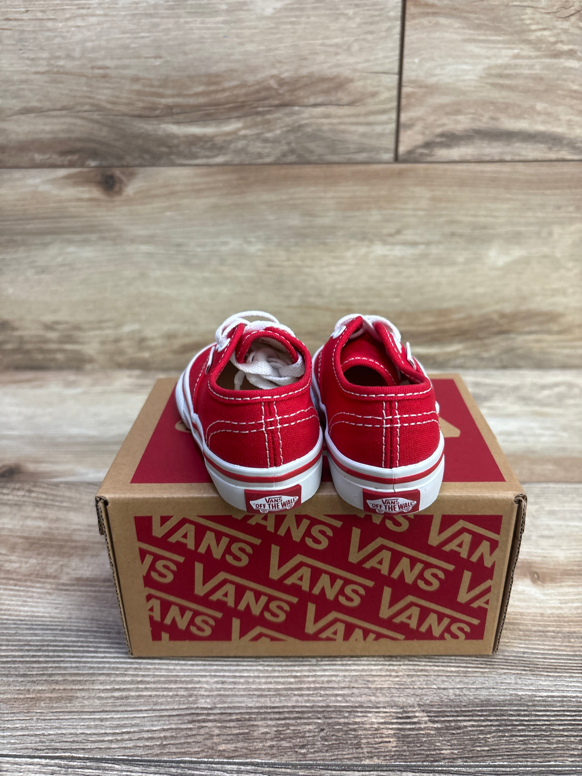 NEW Vans Authentic Lace-Up Sneakers Red sz 3.5c