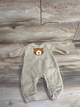 Baby Gear Bear Print Sherpa Coverall Beige sz 0-3m
