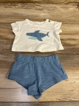 Cloud Island 2pc Shirt & Shorts Set White sz Newborn