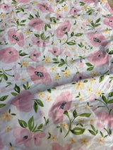 Totah Stretchy Changing Pad Cover, Pink Flowers