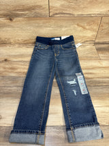 NEW Old Navy Rib-Knit Distressed Skinny Jeans Medium Blue sz 5T
