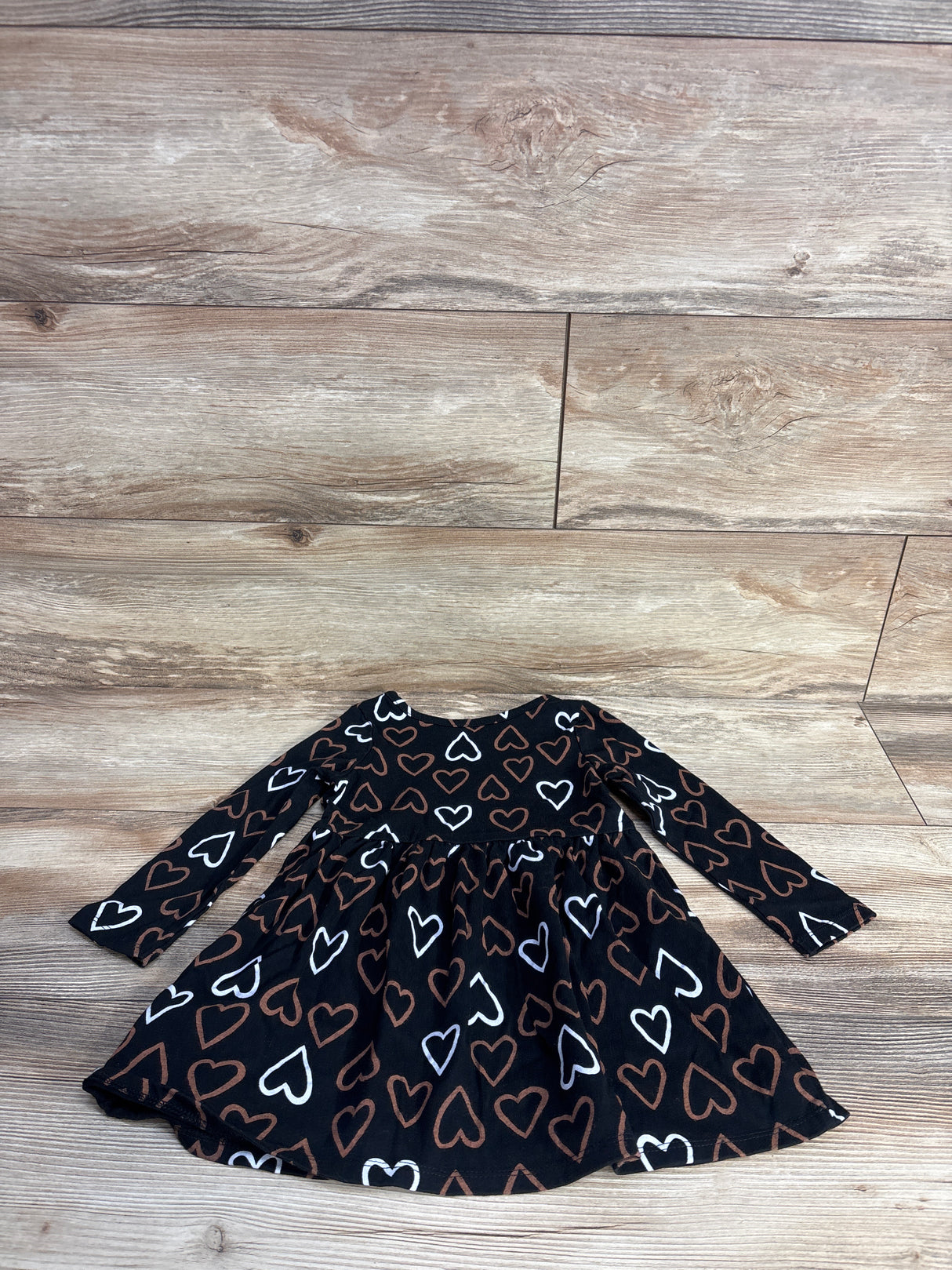 Cat & Jack Heart Print Dress Black sz 3T