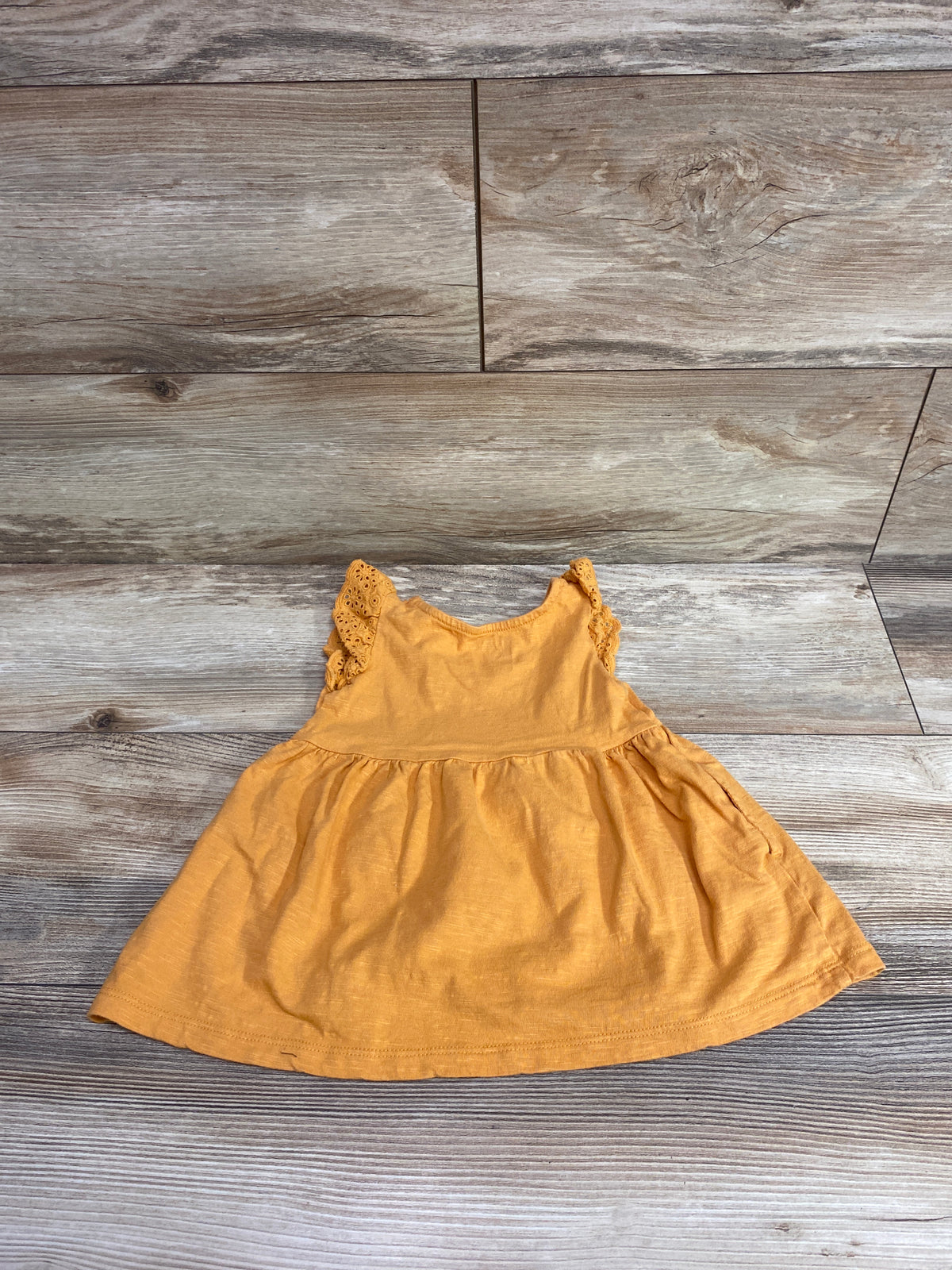 Cat & Jack Eyelet Sleeve Dress Orange sz 12m