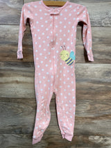 Simple Joys Polka Dot Sleeper Pink sz 24m