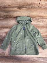 Cat & Jack Floral Full Zip Hoodie Green sz 4-5T - Me n Mommy To Be