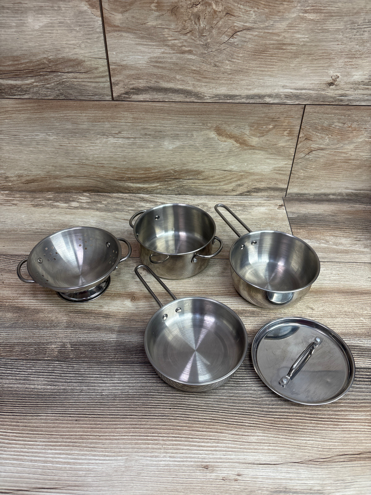 Melissa & Doug Stainless Steel Pots & Pans Set 5pc