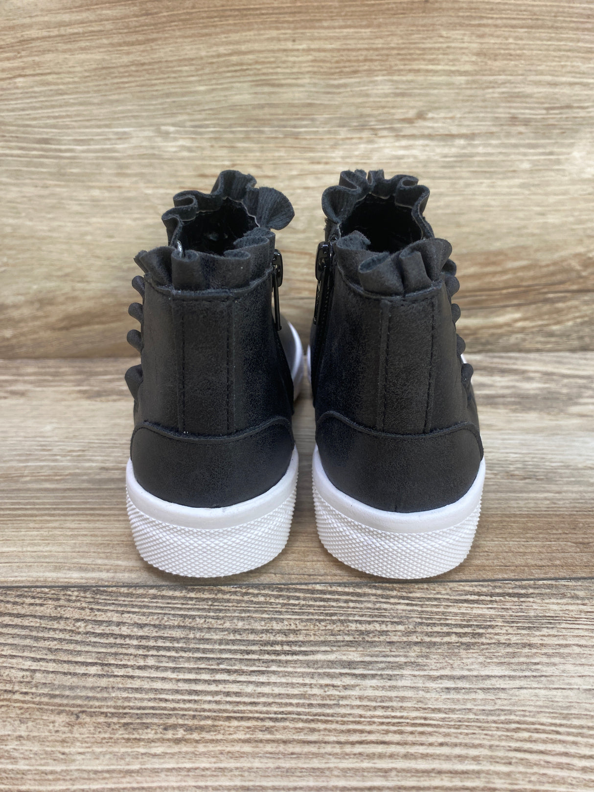 Wonder Nation Casual Ruffle Sneaker Booties Black Sz 9c