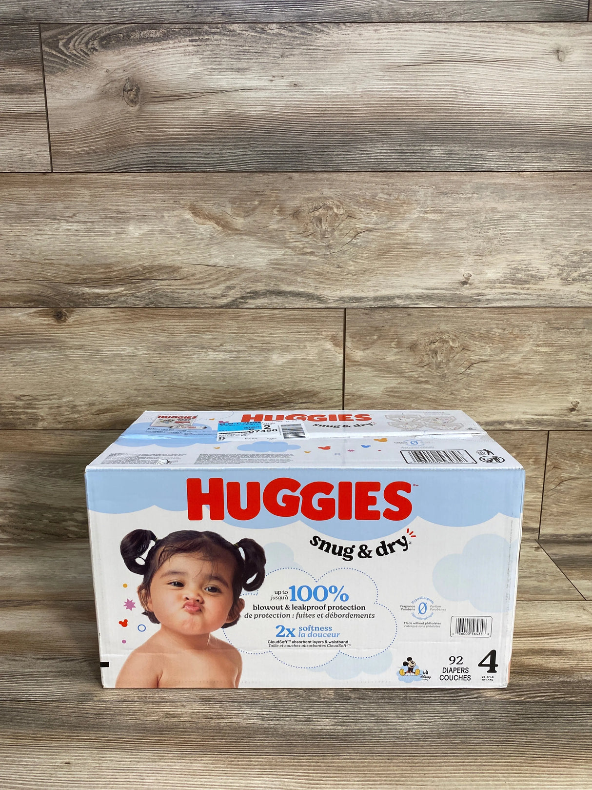 NEW Huggies Snug & Dry Diapers, Size 4 92ct.