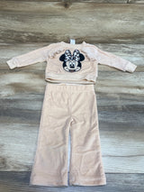 Disney Baby 2pc Minnie Mouse Velour Top & Pants Pink sz 0-3m