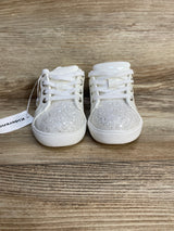 NEW Kiderence Girls Running Sneakers Glitter Stars White sz 7c