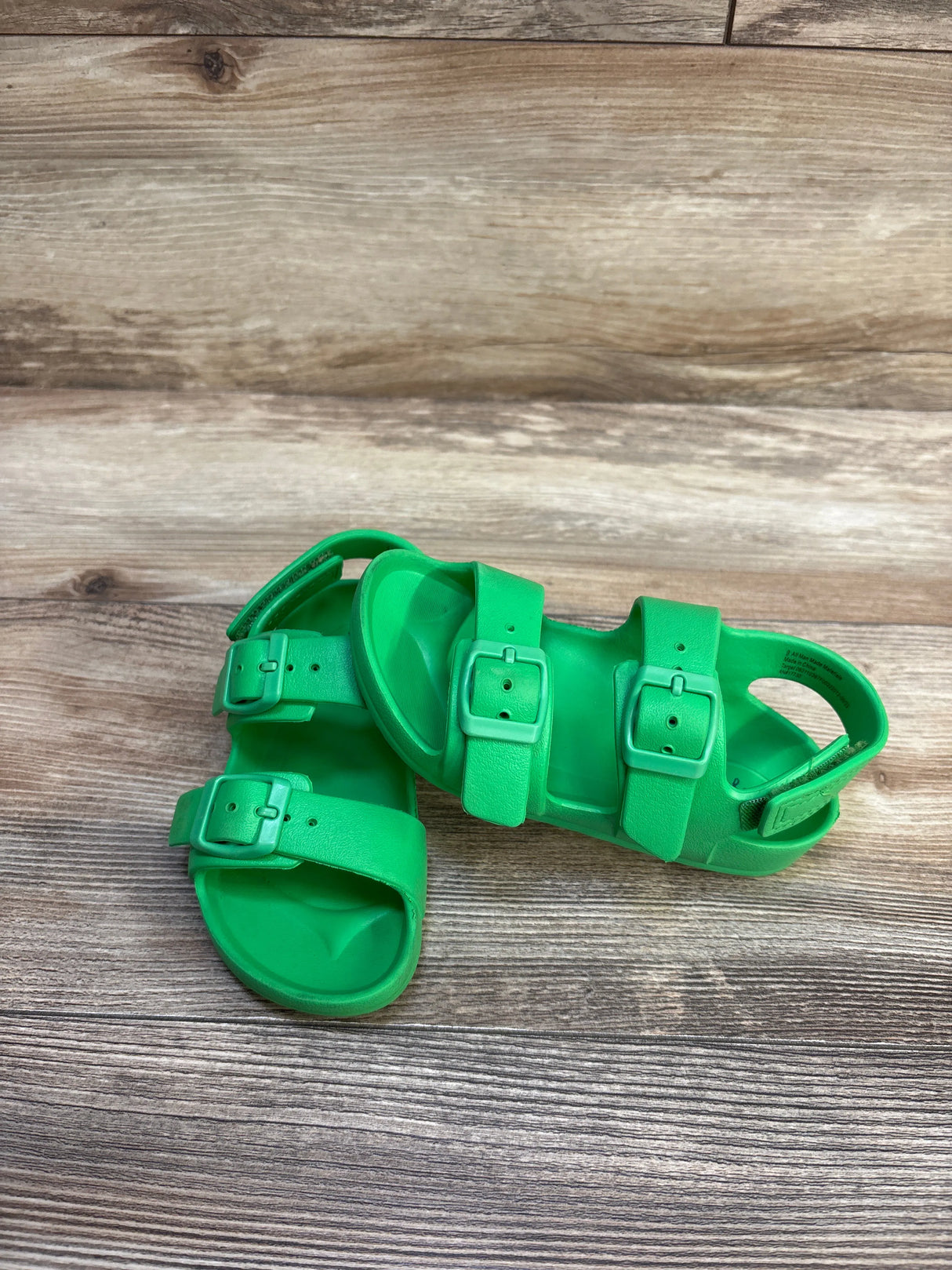 Cat & Jack Ade Blown EVA Sandals Green sz 9c