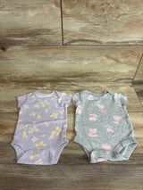 Member's Mark 2pk organic Cotton Bodysuit Grey sz Newborn