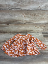 Burt's Bees Floral Crossover Top Orange sz 2T