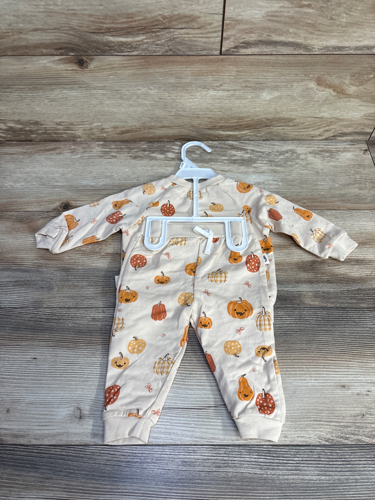 Rabbit Bear Organic 2pc Fall Shirt & Pants Set Tan sz 3-6m