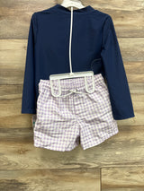 NEW Just One You 2pc Whale Rash Guard Set Navy sz 5T