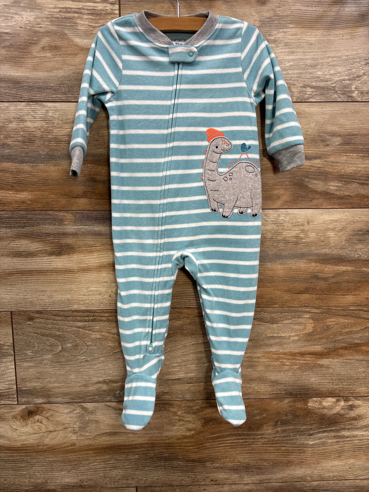 Carter's Striped Blanket Sleeper Blue sz 12m - Me n Mommy To Be
