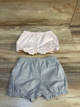 Carter's 2pk Pull On Shorts Pink/Grey sz 12m