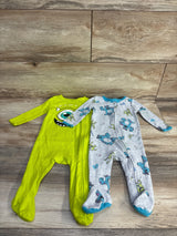 Disney Baby Monster Ink 2pk Sleep 'N' Play Coveralls Grey sz 3-6m