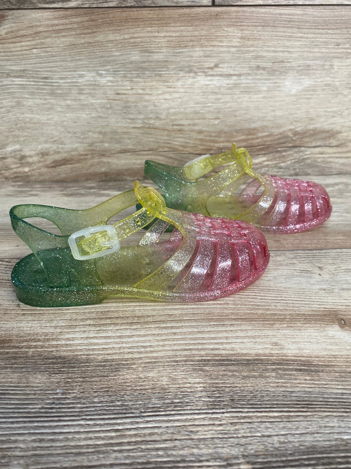 Ombre Glitter Jelly Sandals sz 11c