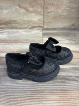 Cat & Jack Kori Lug Sole Mary Jane Flats Black Glitter sz 5c
