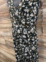 NEW Kaileigh Maternity Floral Jumpsuit Dark Green sz Large