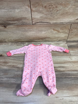 Koala Baby Heart Print Sleeper Pink sz 3m