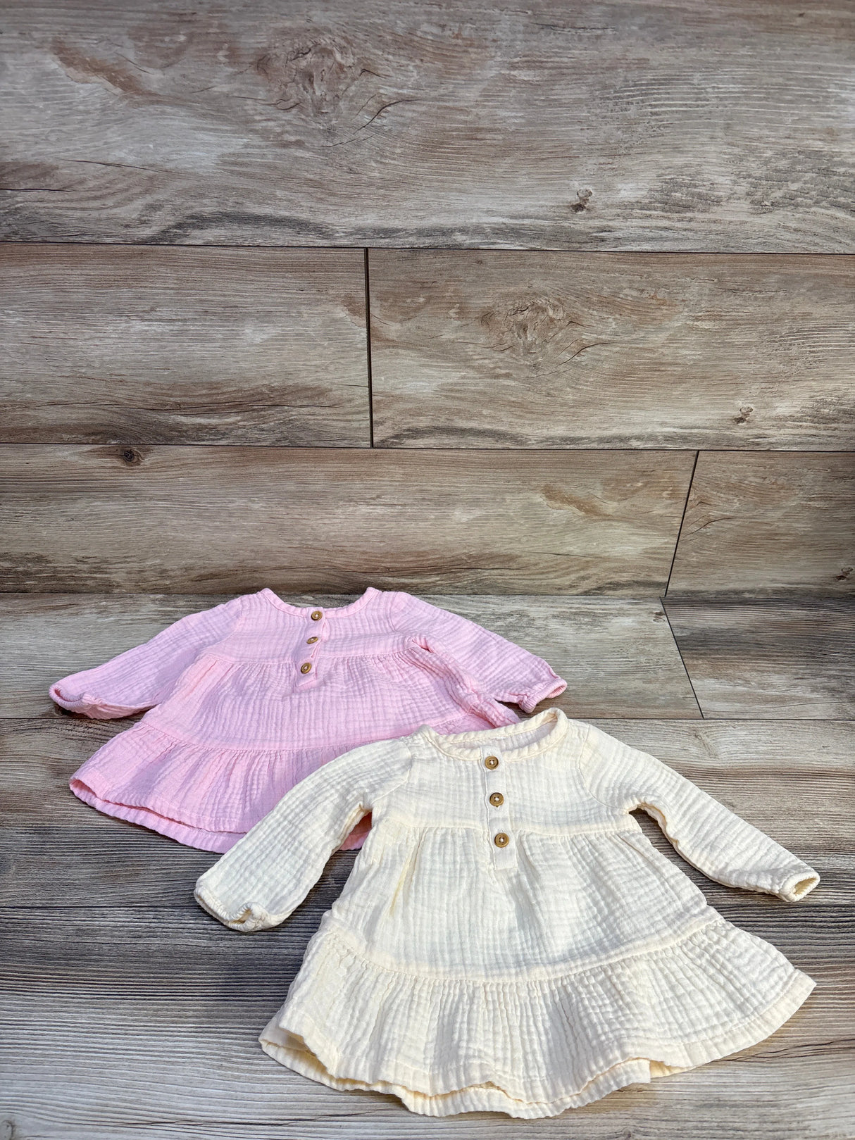 Cat & Jack 2pk Gauze Peplum Top Pink sz 3m