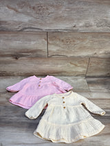 Cat & Jack 2pk Gauze Peplum Top Pink sz 3m