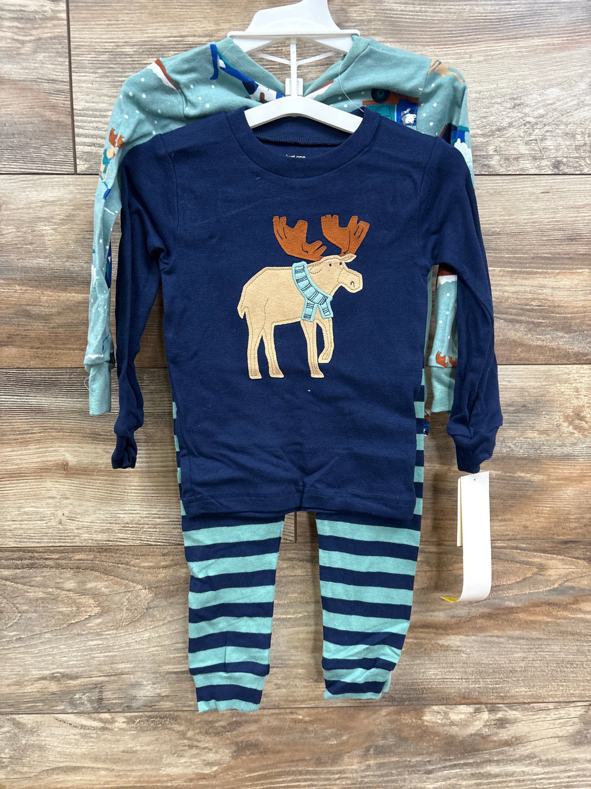 NEW Just One You 4pk Moose Pajama Set Blue sz 2T