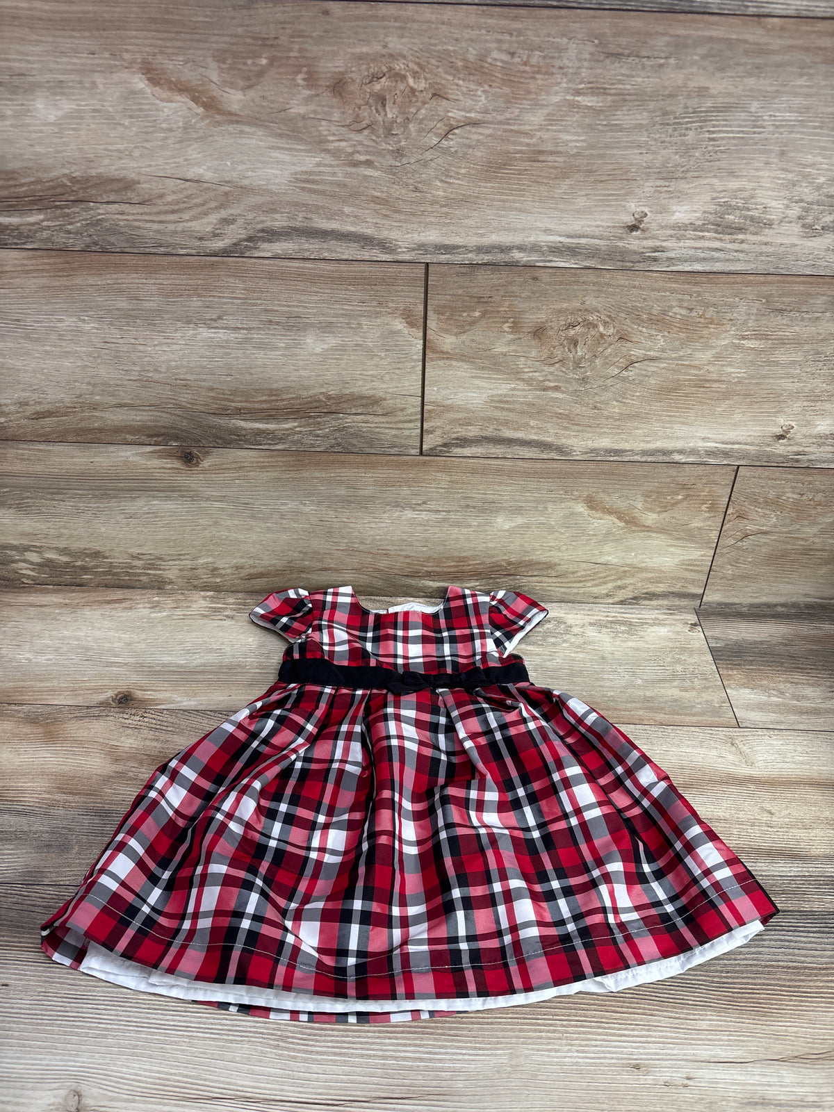 Carter's Plaid Bow Dress Red sz 18m
