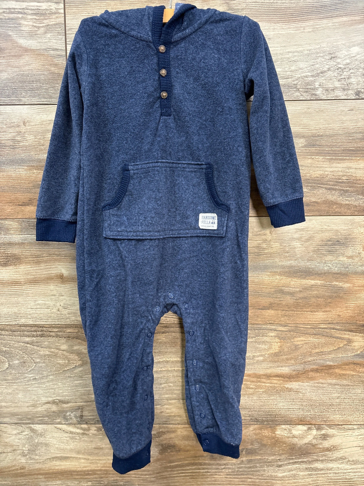 Carter's Fleece Henley Coverall Blue sz 24m