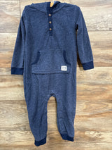 Carter's Fleece Henley Coverall Blue sz 24m