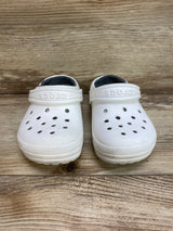 Crocs Toddler Classic Lined Clogs White Sz 9c