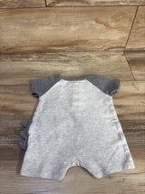 Kids Headquarters T-Rex Henley Shortie Romper Grey sz 6m