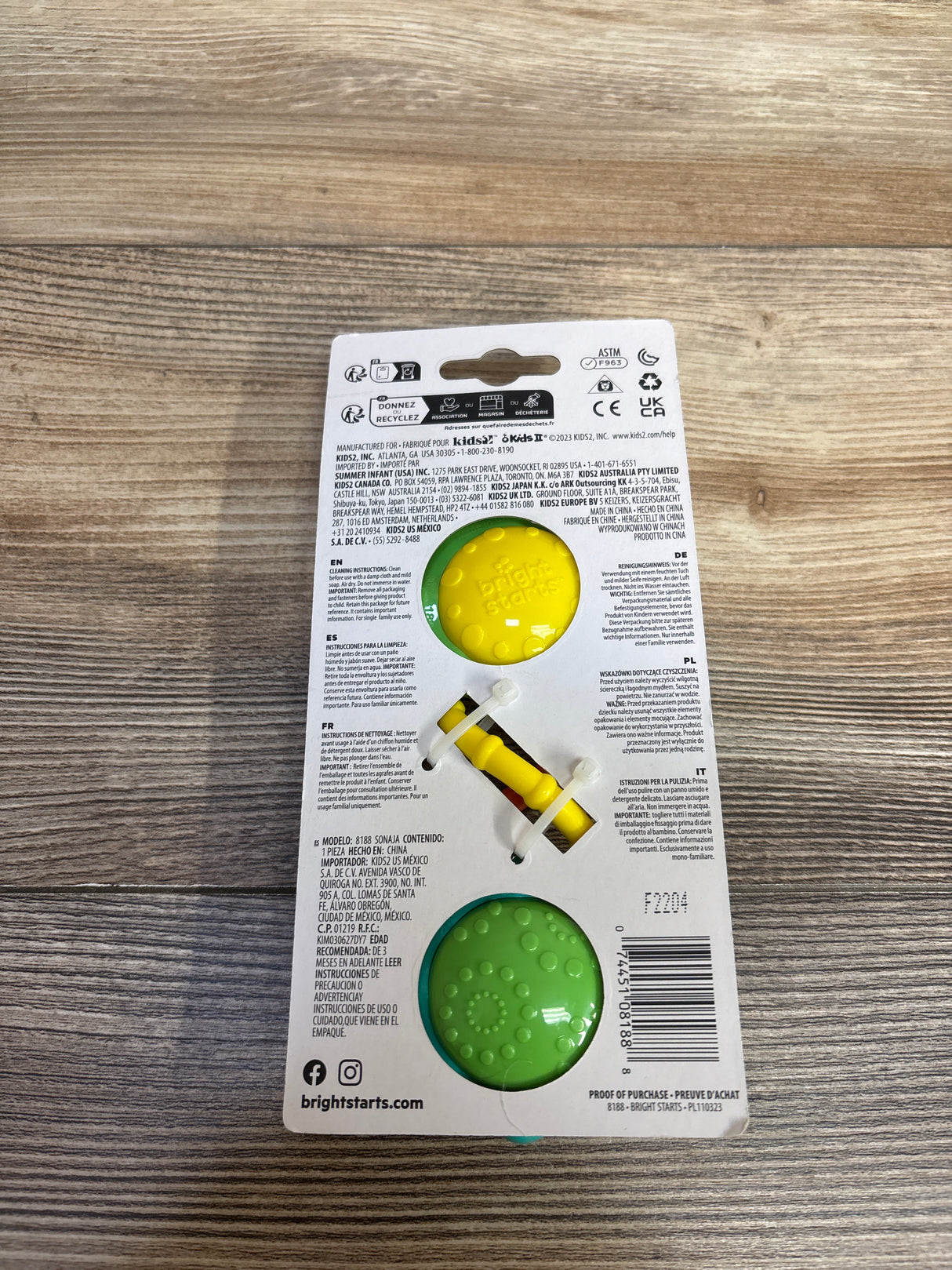 NEW Bright Starts Rattle & Shake Barbell