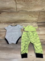 Happy Threads x Star Wars 3pc Bodysuit, Pants, & Hat Set Grey sz 3-6m