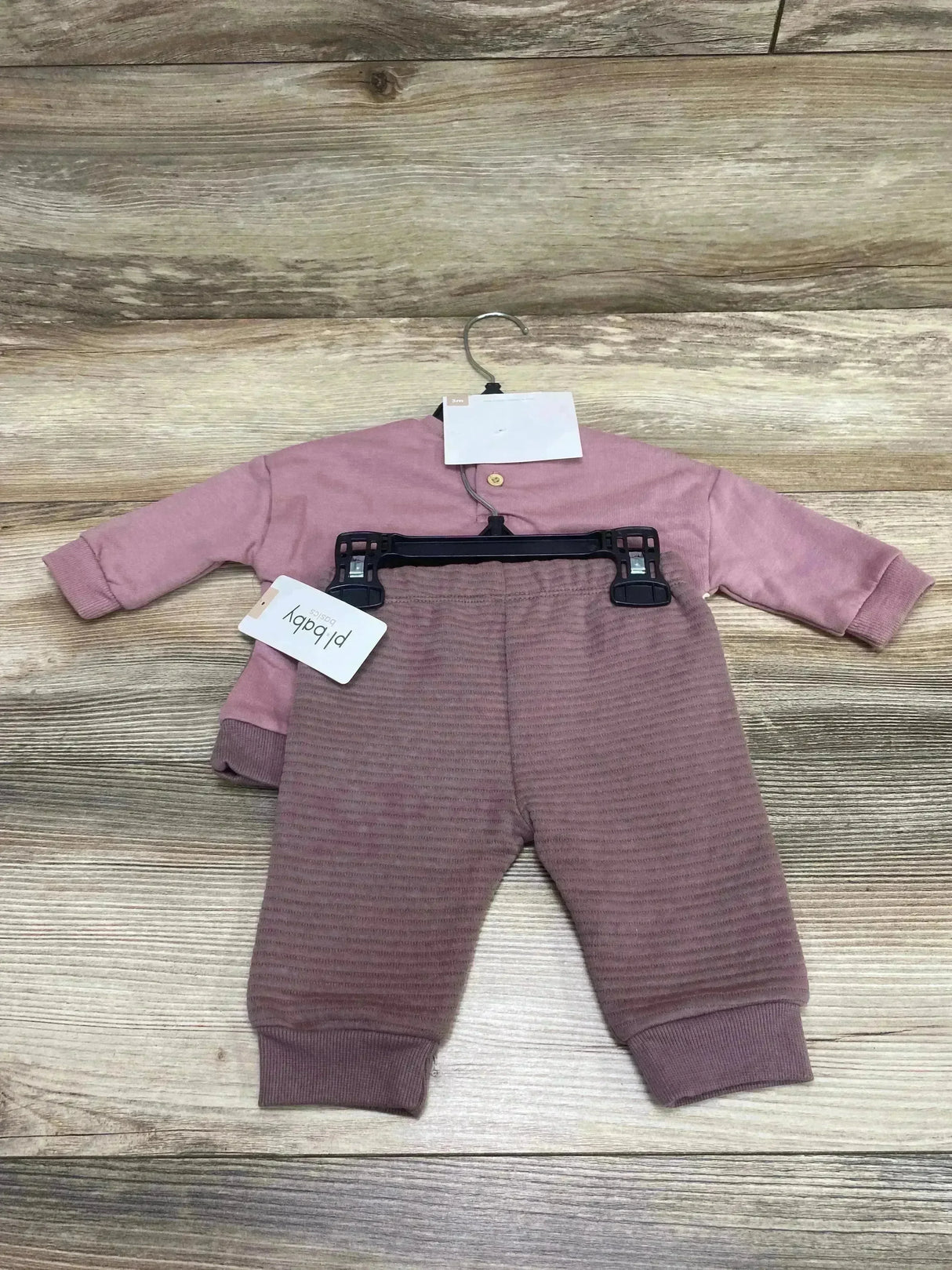 NEW PL Baby 2pc Color Block Sweatshirt & Pants Purple sz 3m - Me n Mommy To Be