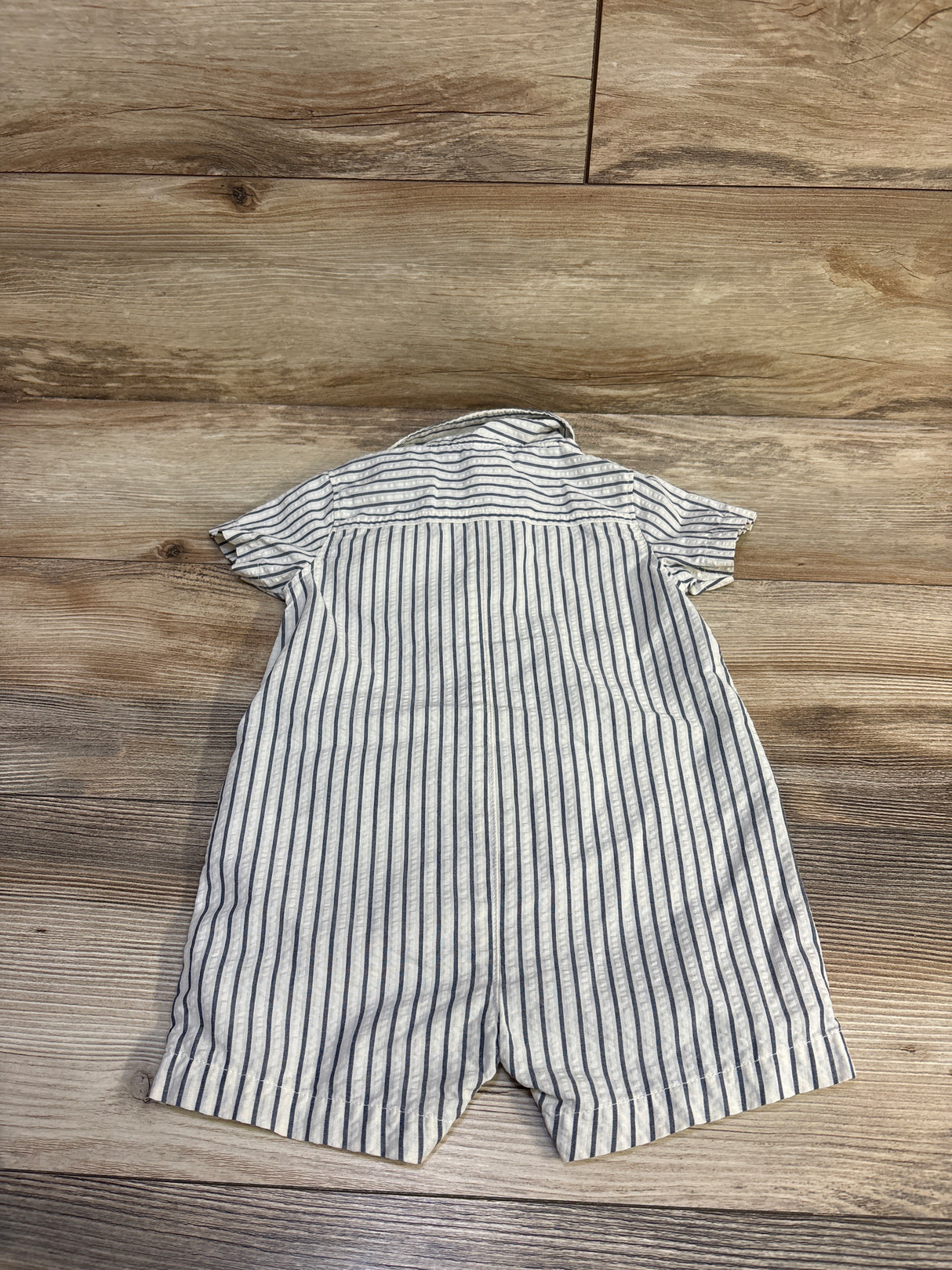Carter's Striped Polo Shortie Romper Ivory sz 18m