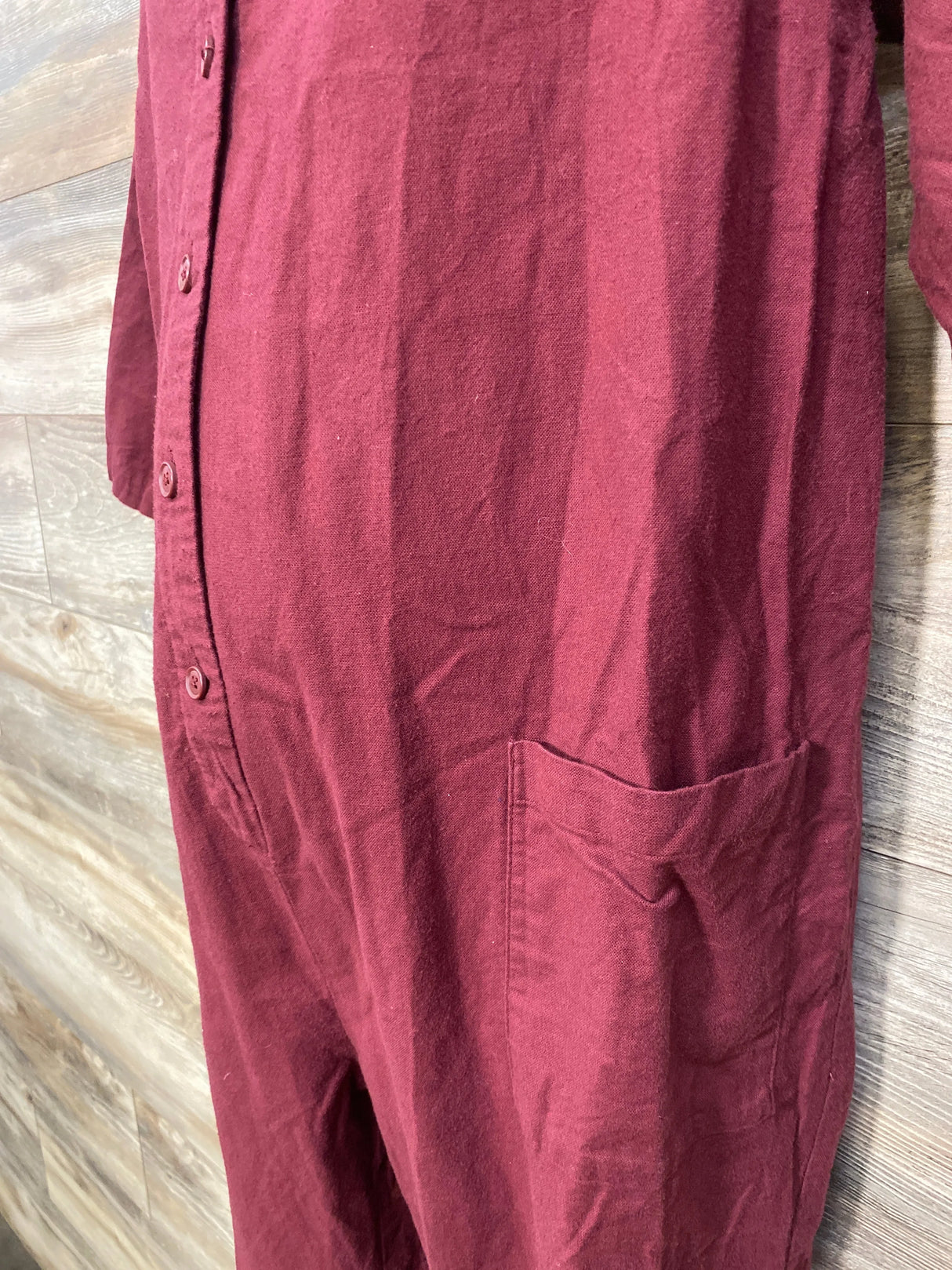 The Nines by Hatch Jumpsuit Burgundy sz Large - Me n Mommy To Be
