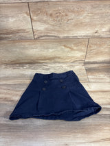 Children's Place Uniform Ponte Knit Button Skort Navy sz 5T