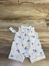 NEW Just One You Tank Henley Shortie Romper Grey sz 3m