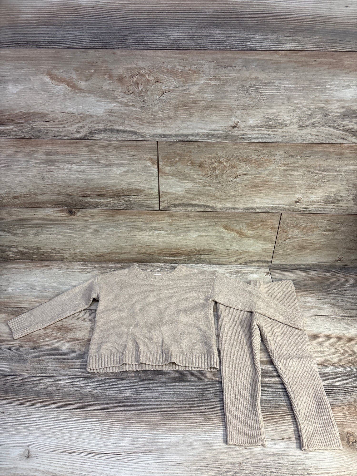 Cat & Jack 2pc Knit Sweater & Pants Set Tan sz 18m