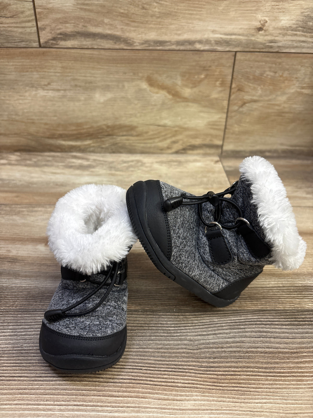 BMCITYBM Fur Lined Winter Snow Boots Grey sz 6c