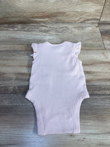 NEW Baby Gap Ribbed Flutter Sleeve Bodysuit Pink sz 0-3m