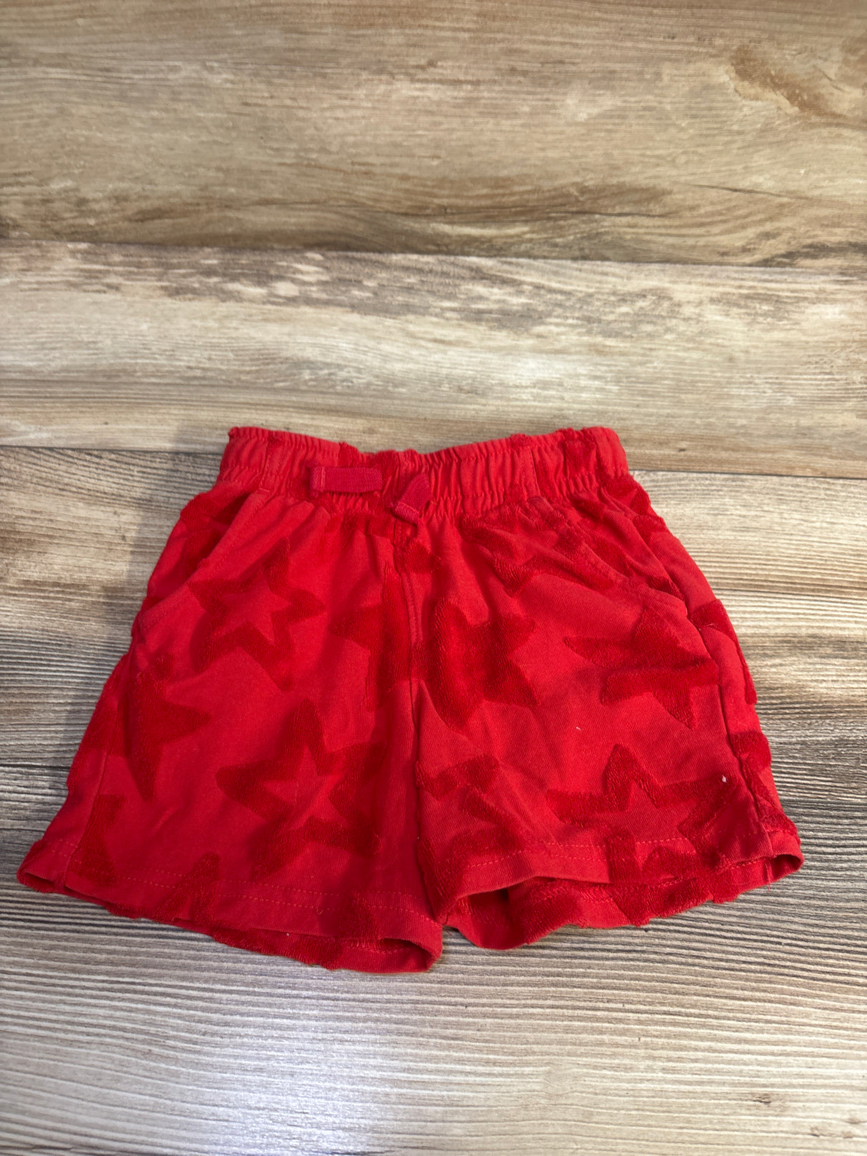 Cat & Jack Terry Cloth Star Shorts Red sz 3T