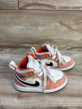 Air Jordan 1 Mid SE TD 'Orange Suede' Sneakers sz 6c