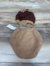 NEW Picture People 2pc Diaper Cover & Hat Set - Acorn Brown sz 0-6m