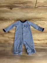 Carter's Striped Coverall Light Blue sz Newborn